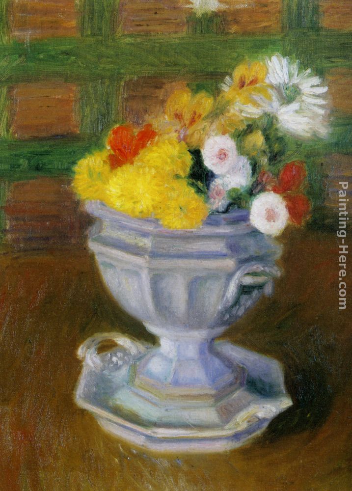 Flowers in an Ironstone Urn painting - William Glackens Flowers in an Ironstone Urn art painting
